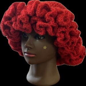 Crochet ruffled hat